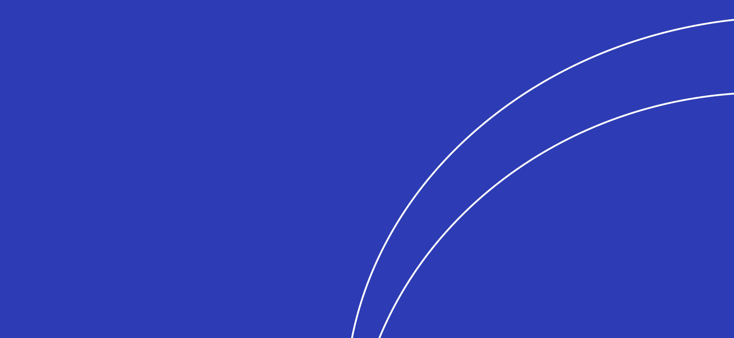 Blue tile with two curved lines